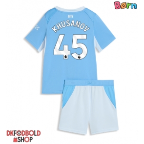 Manchester City Abdukodir Khusanov #45 Hjemmebanesæt Børn 2026-27 Kort ærmer (+ korte bukser)